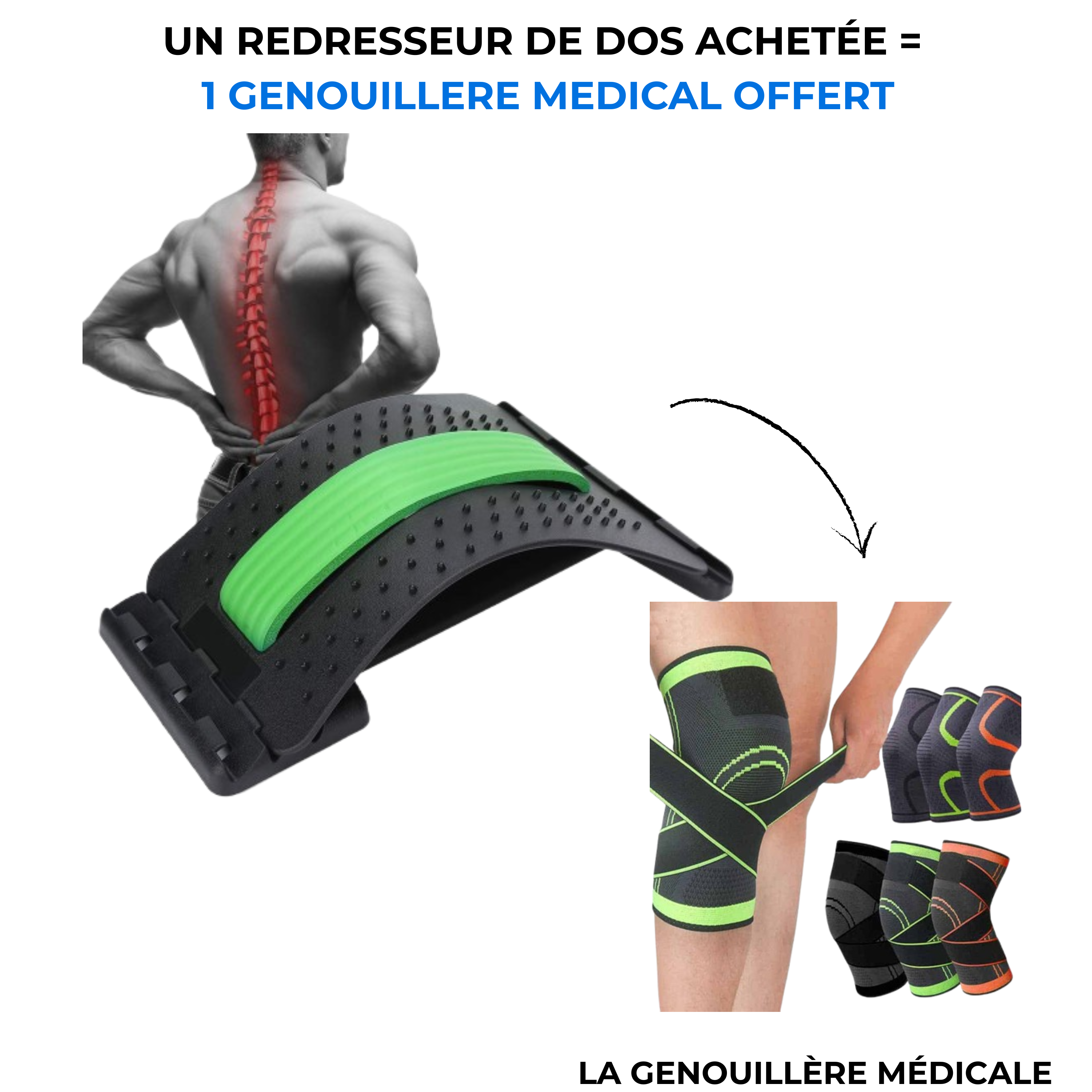 Redresseur de dos GAB + une genouillère medical