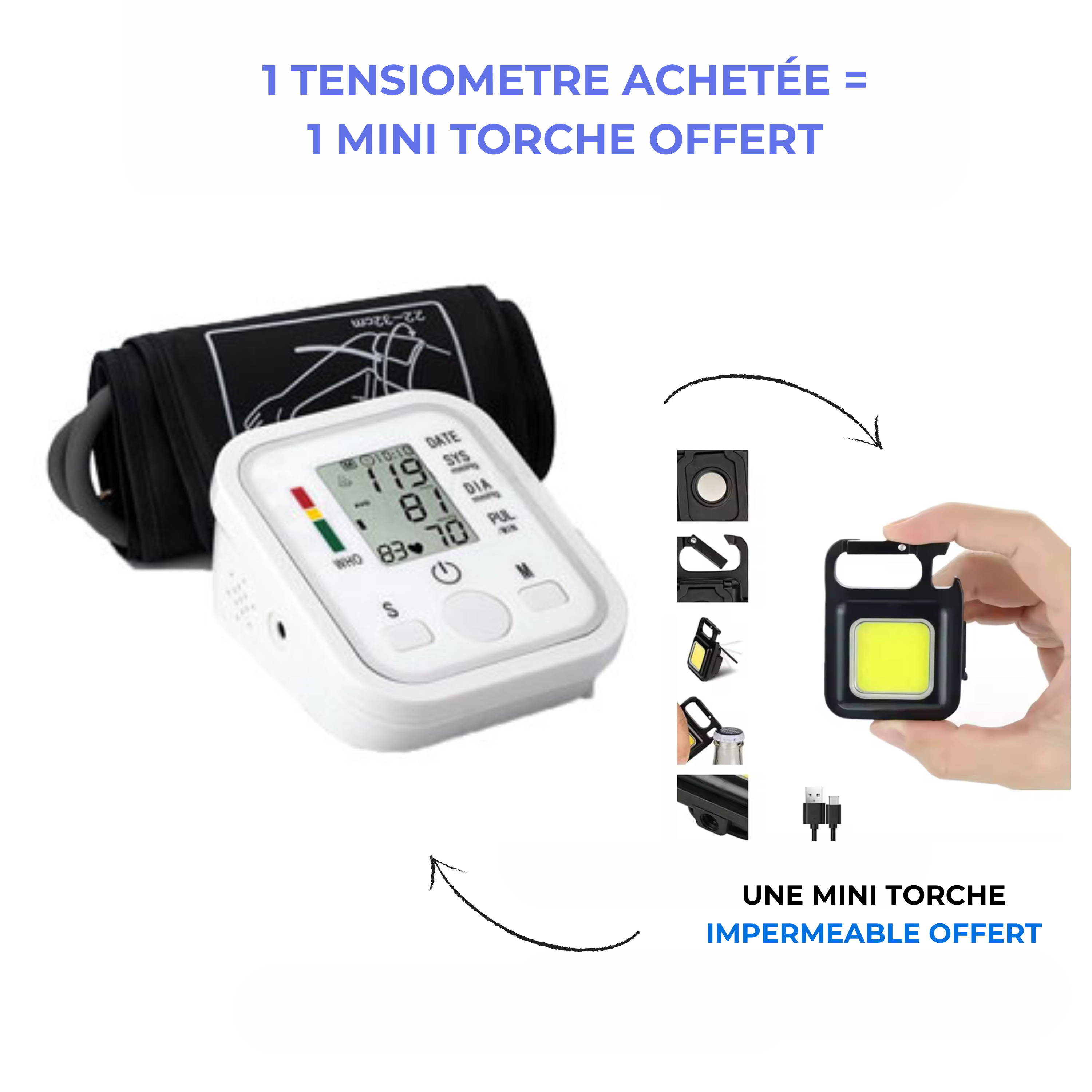 Tensiometre electrique + mini torche
